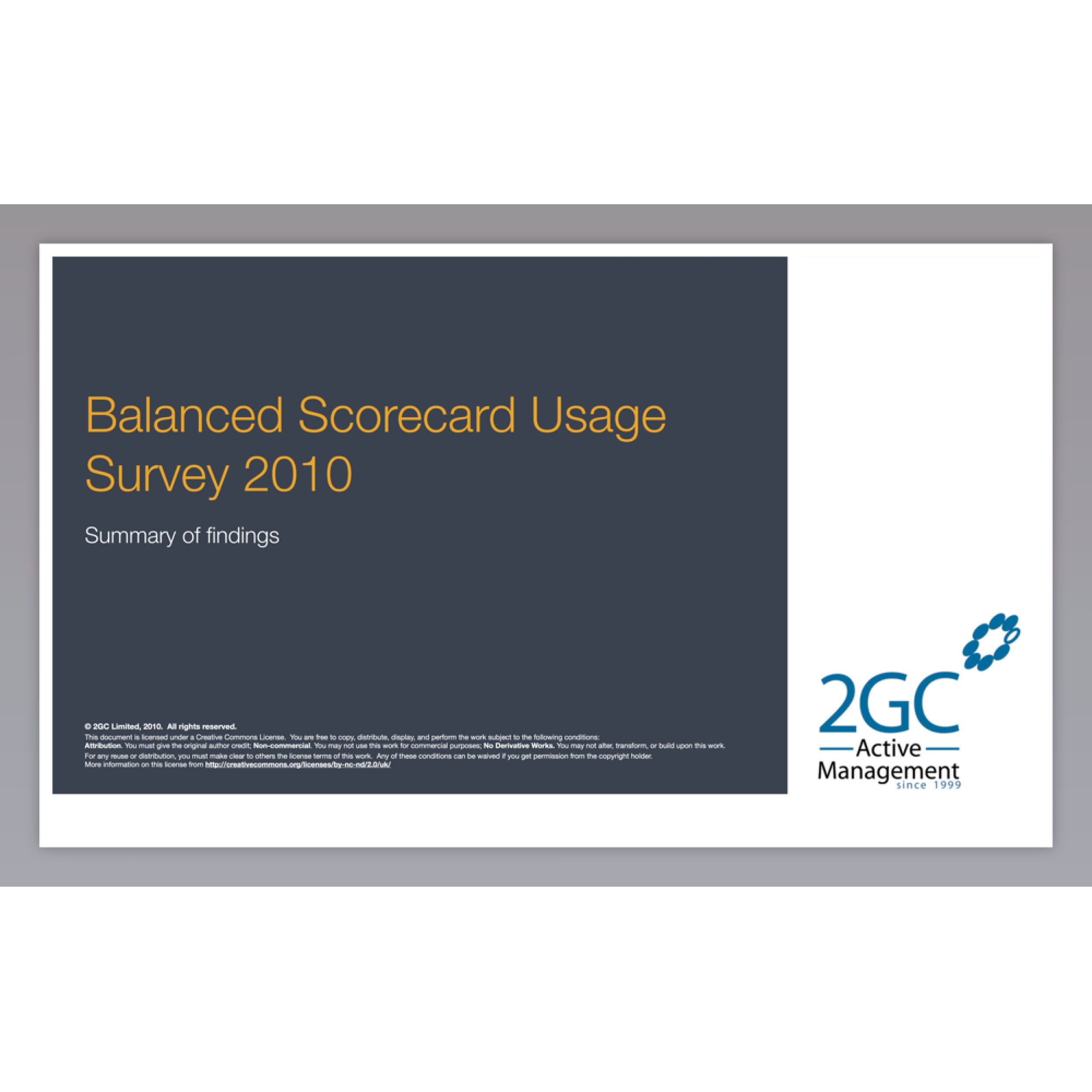 2010 Balanced Scorecard Usage Survey image